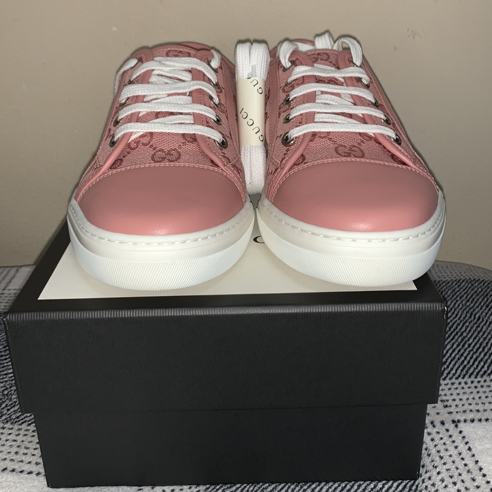 🛑SOLD🛑Gucci Women’s GG Soft Pink Leather/Canvas Sneakers, Size: 40 - Picture 4 of 9